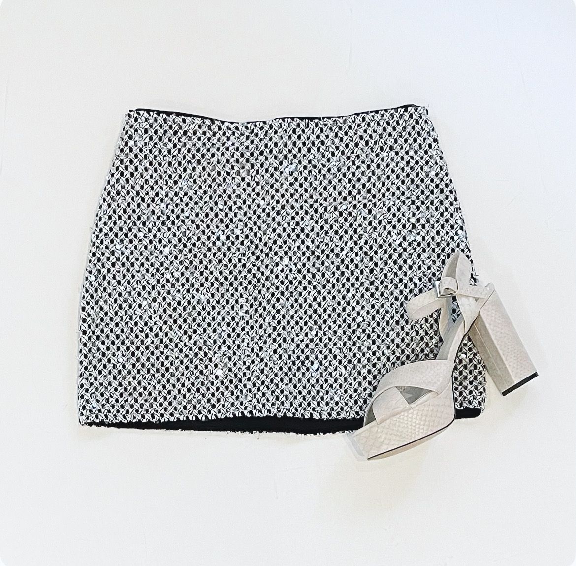 Tweed Shimmer Beaded Skort