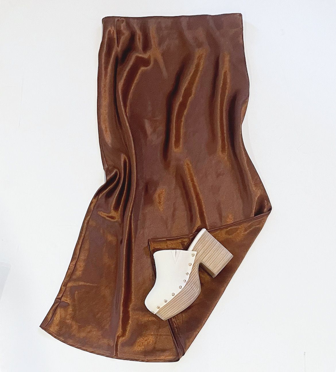 Silky Holiday Midi Skirt (chocolate)