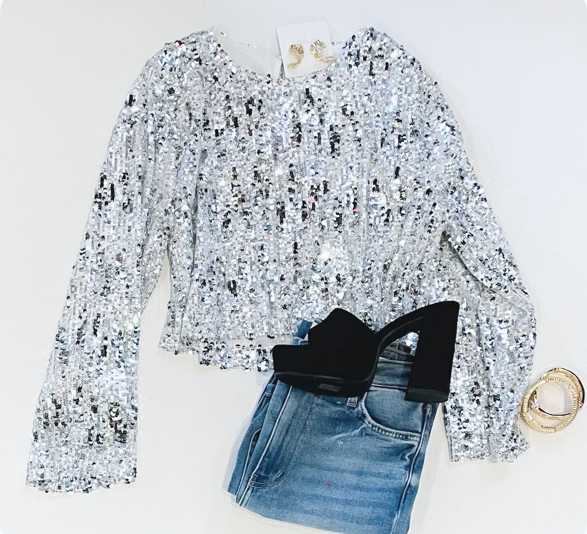 Disco Doll Sequin Crop