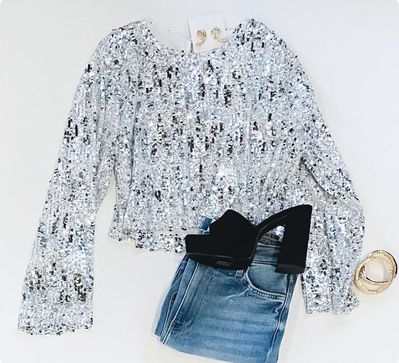 Disco Doll Sequin Crop