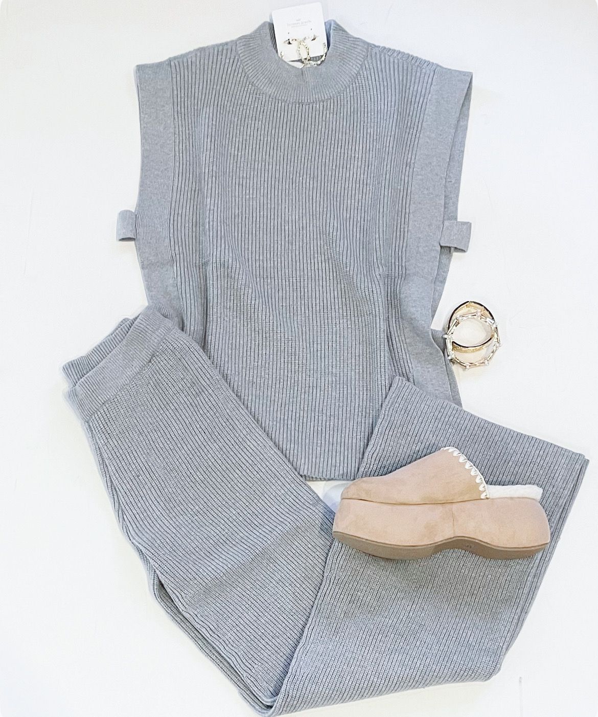 New Year Charcoal Sweater Set