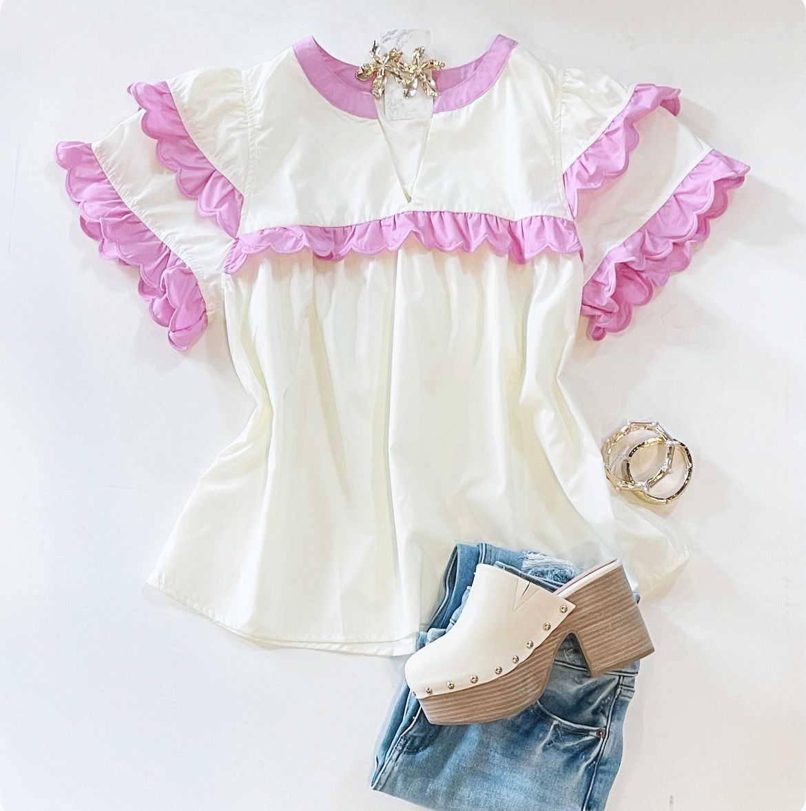 Weekend Scallop Top