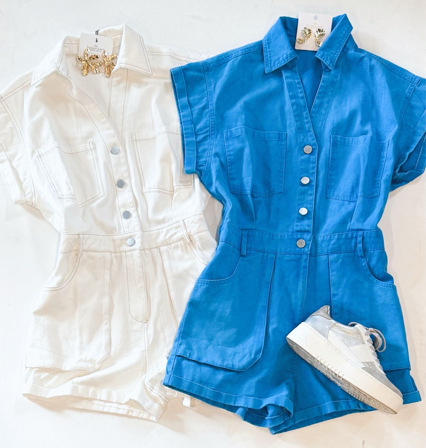 Rodeo Romper (Ocean Blue)