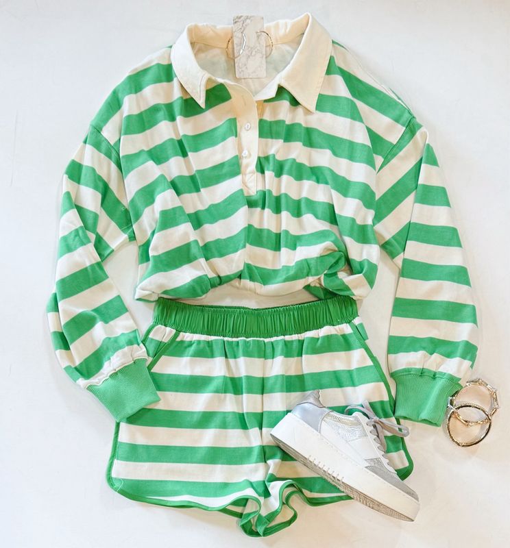 Spring Green Stripe Set