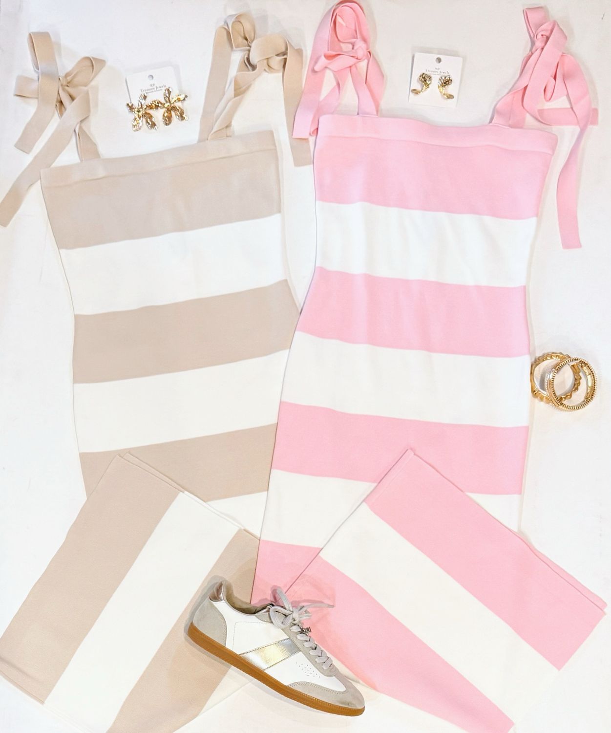 Coastal Knit Dress (Soft Pink)