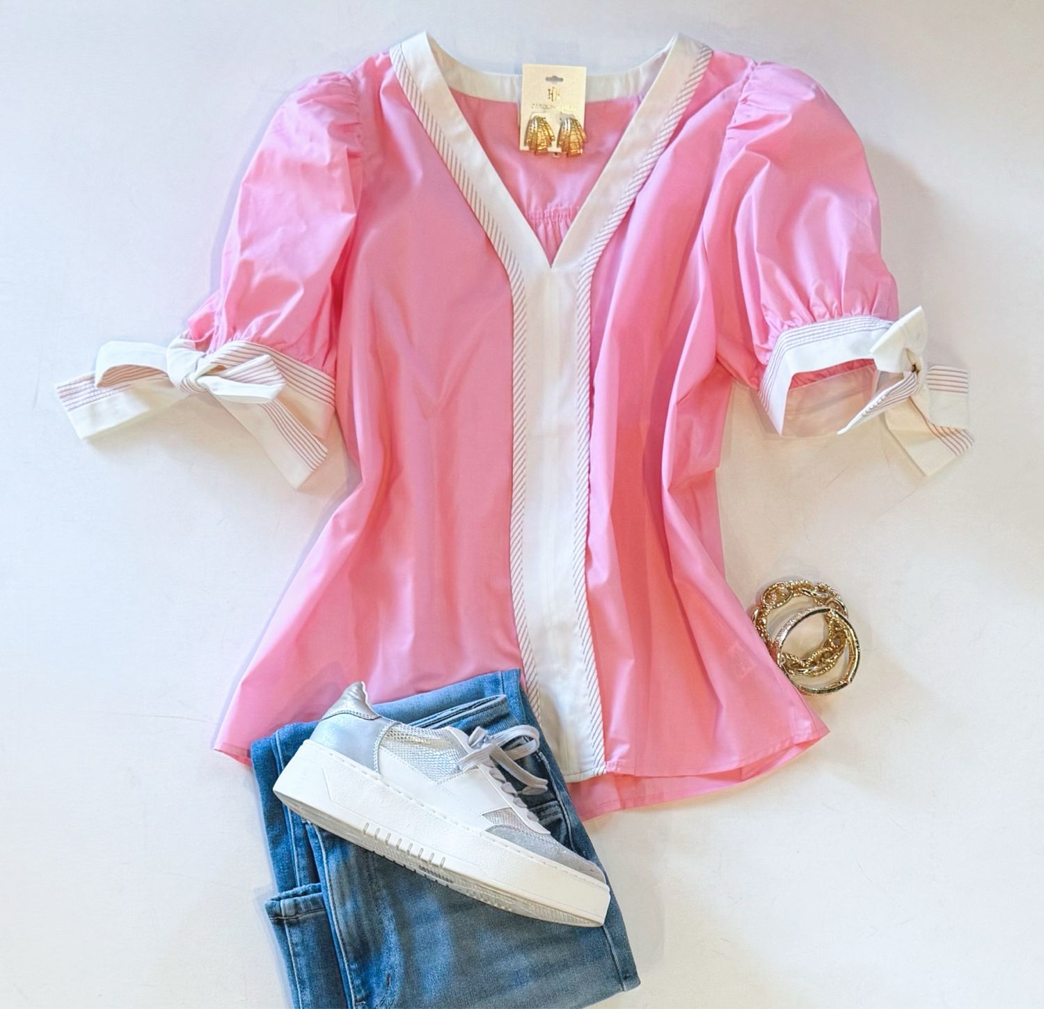 Sweet Pink Ribbons Top
