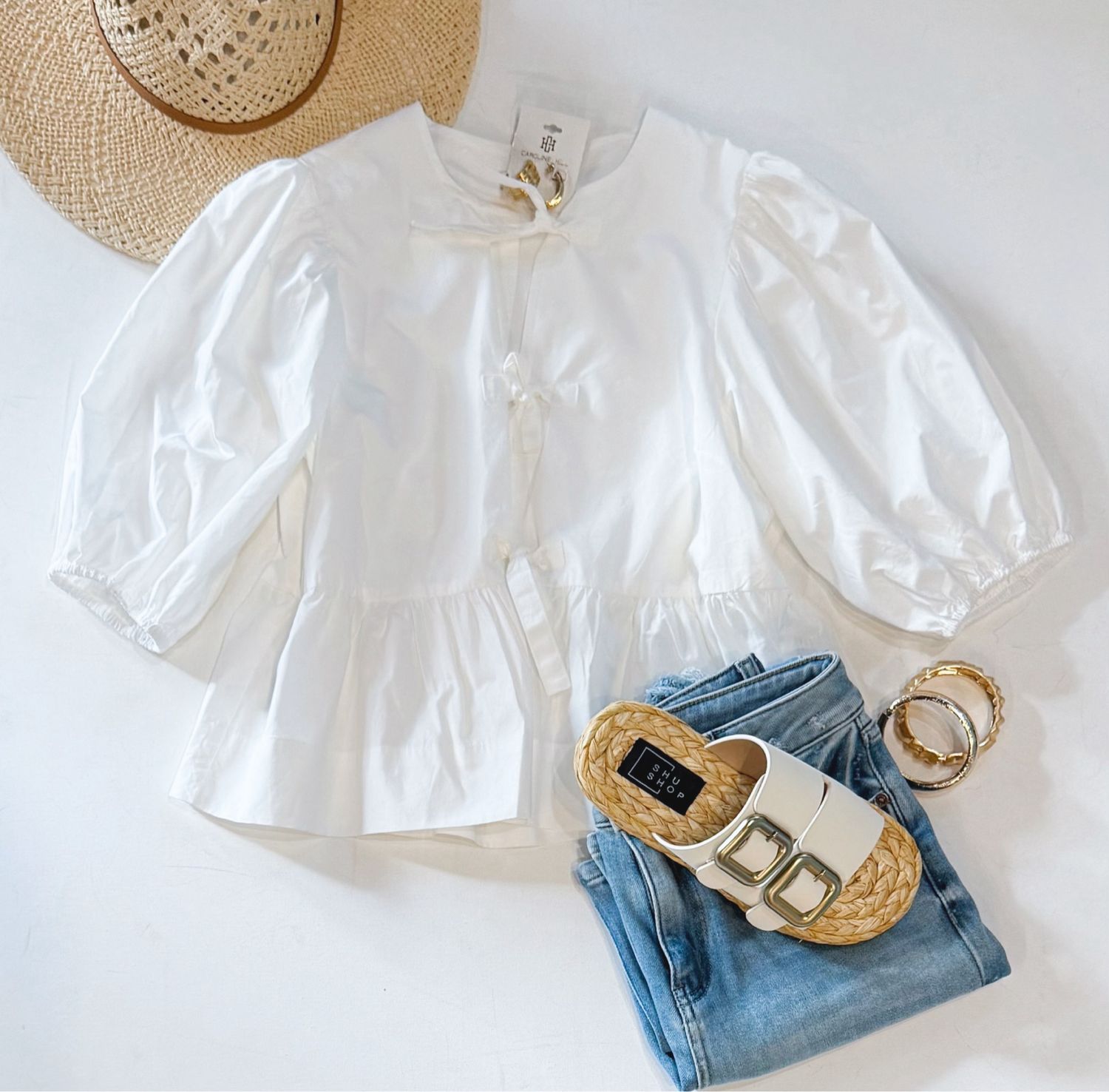 All Tied Up Poplin Top