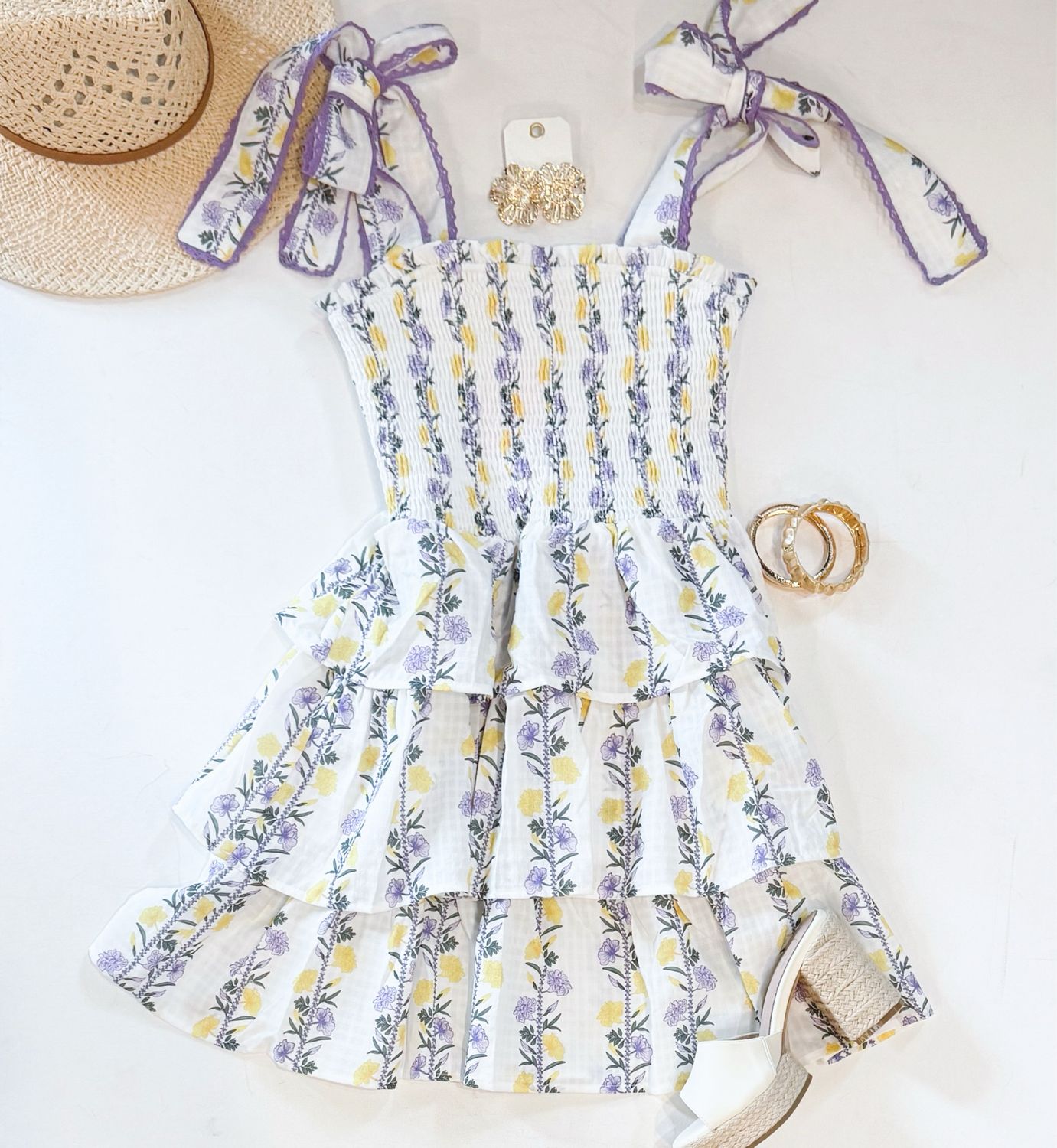 Lavender Honey Smocked Dress