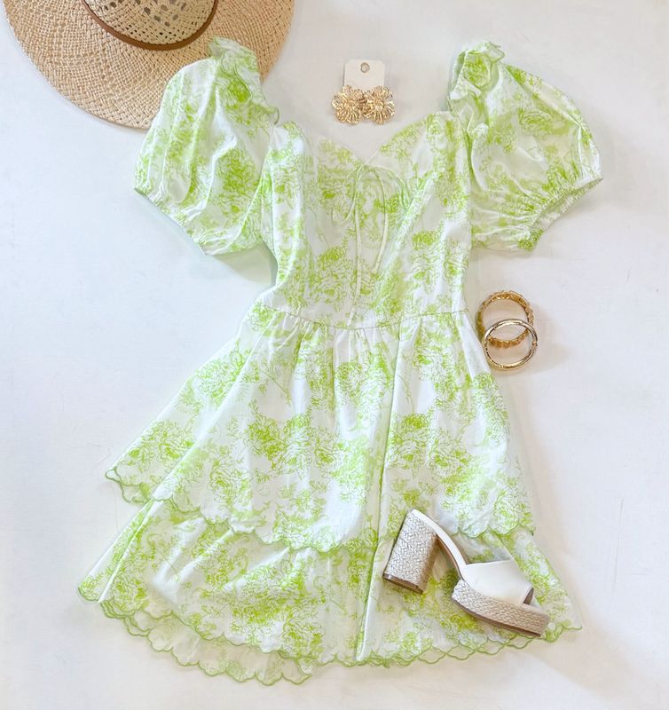 Lime Twill Dress