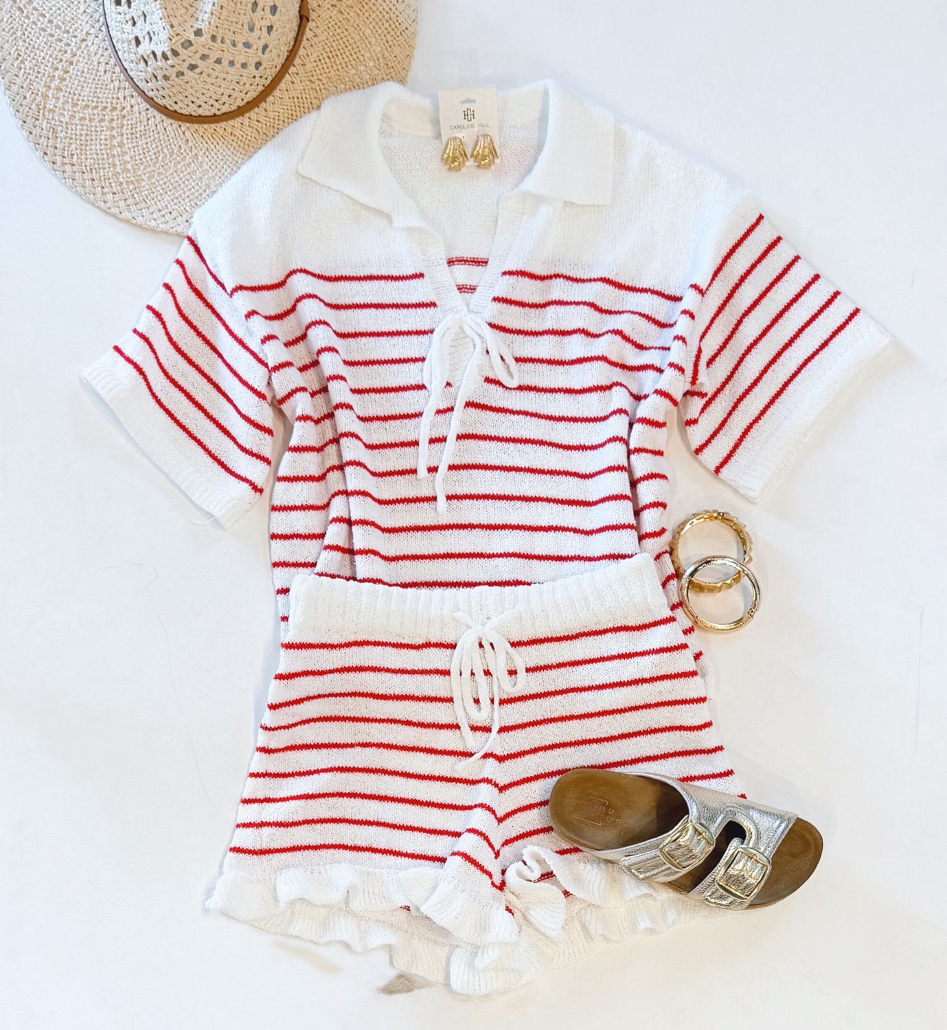 Sunset Stripe Knit Set