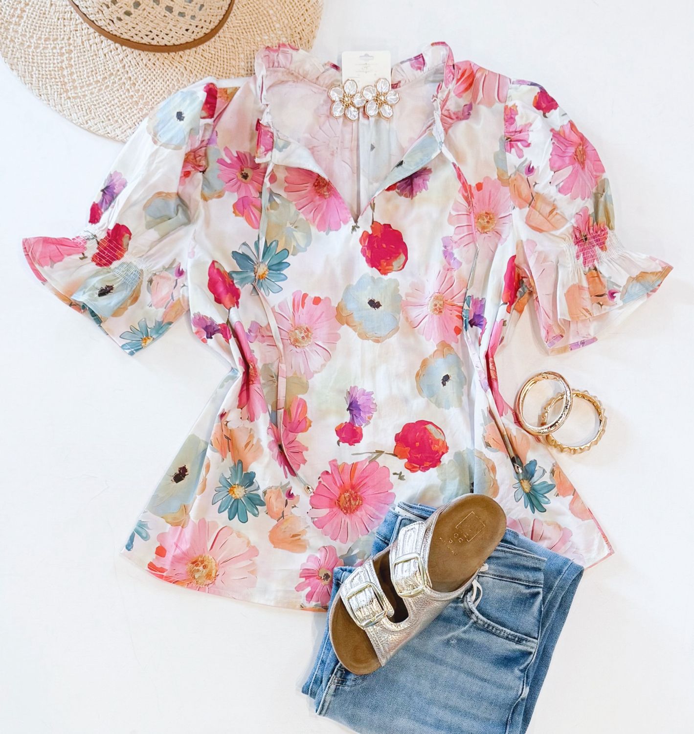 Watercolor Blossom Top