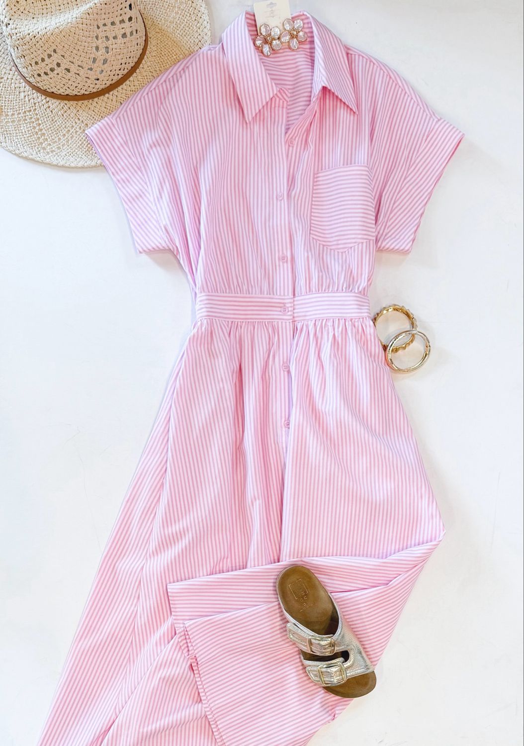 Spring Fling Pinstripe Dress