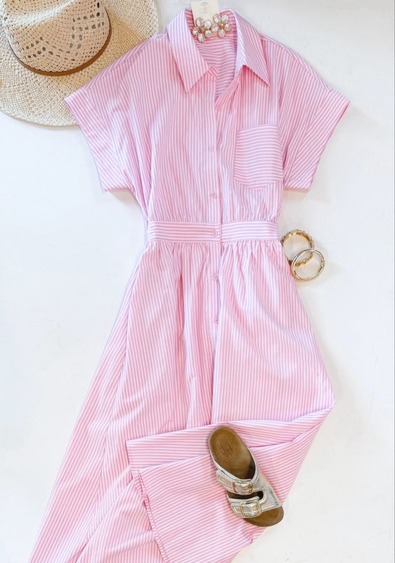 Spring Fling Pinstripe Dress