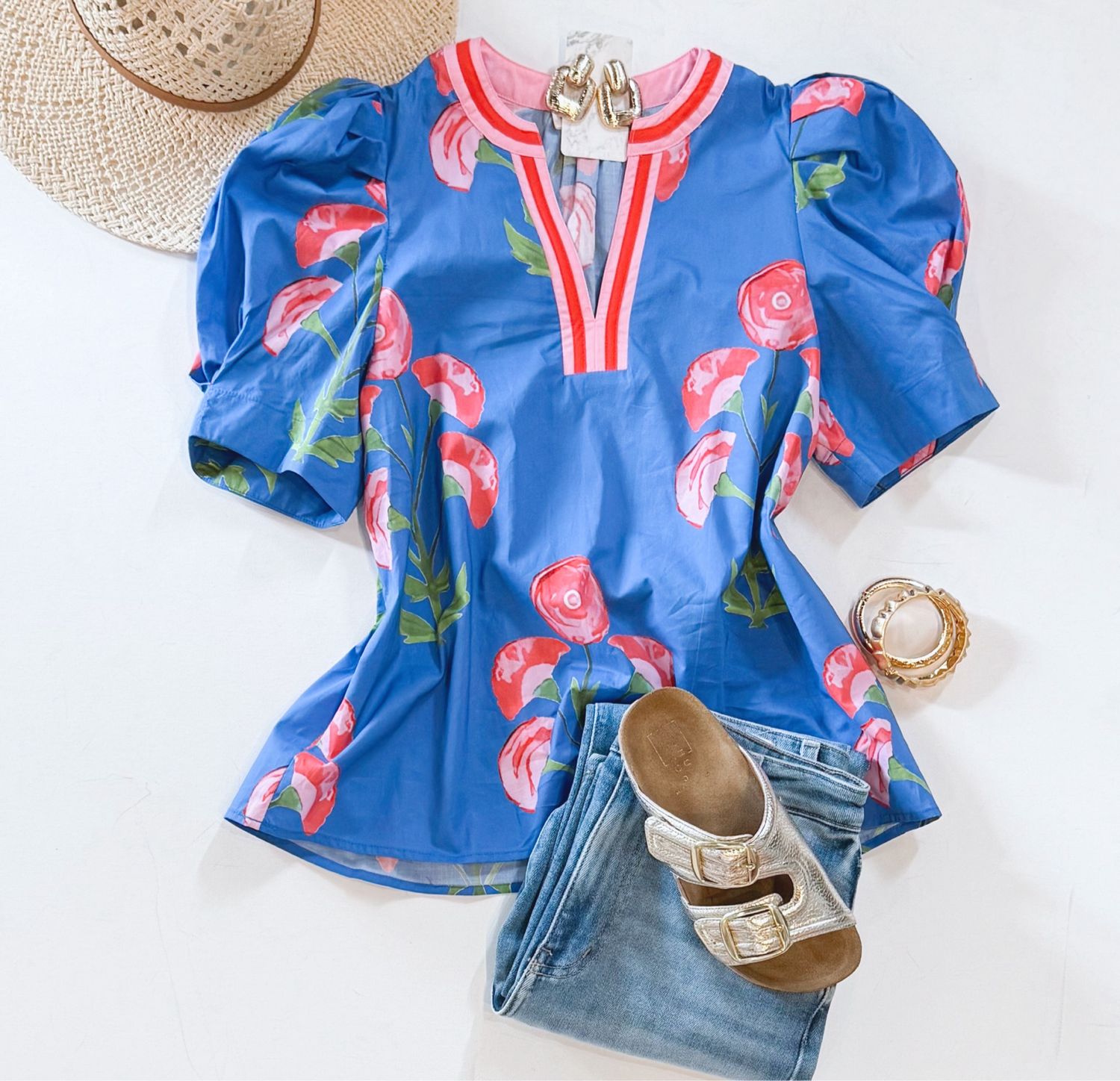 Poppy Sky Top