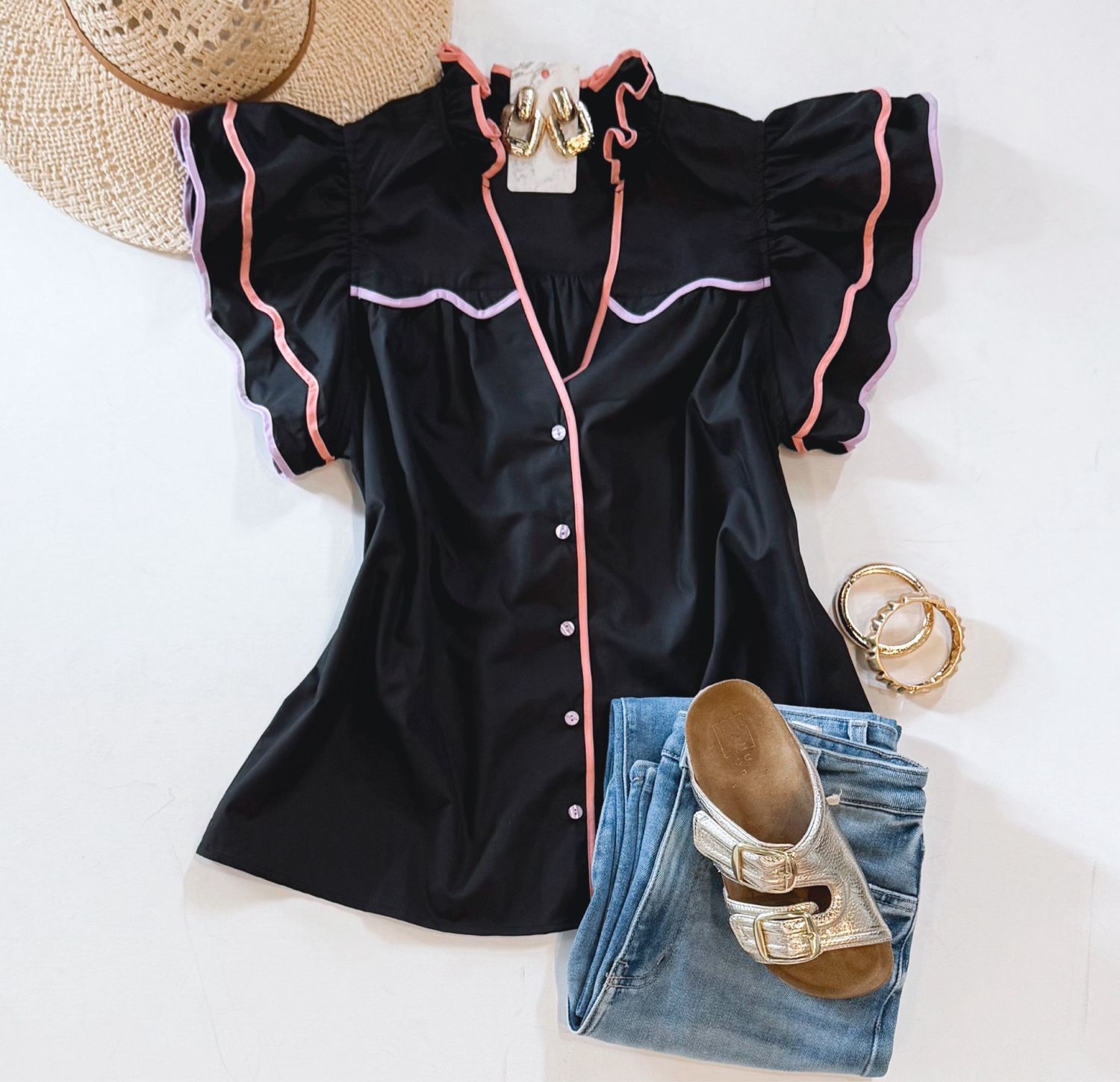 Summer Nights Ruffle Top