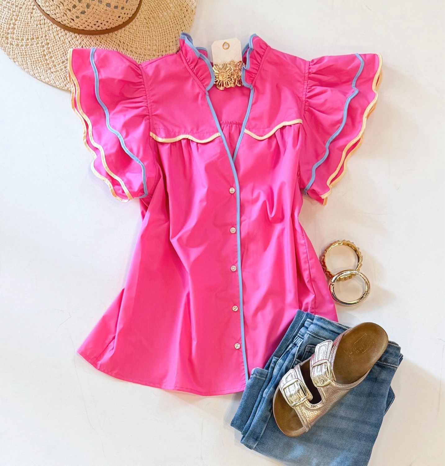 Summer Nights Ruffle Top