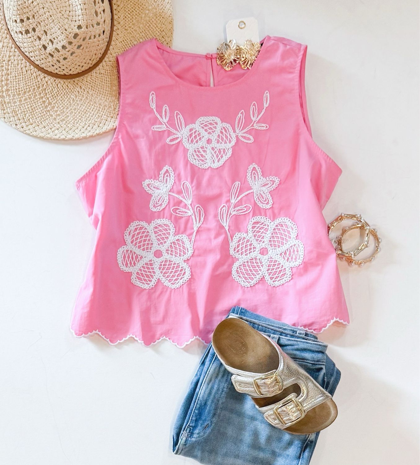 Senorita Embroidered Tank
