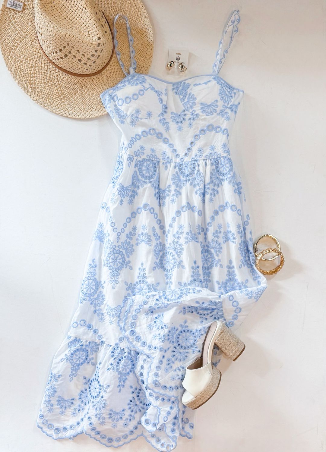 Eyelet Dreams Midi Dress