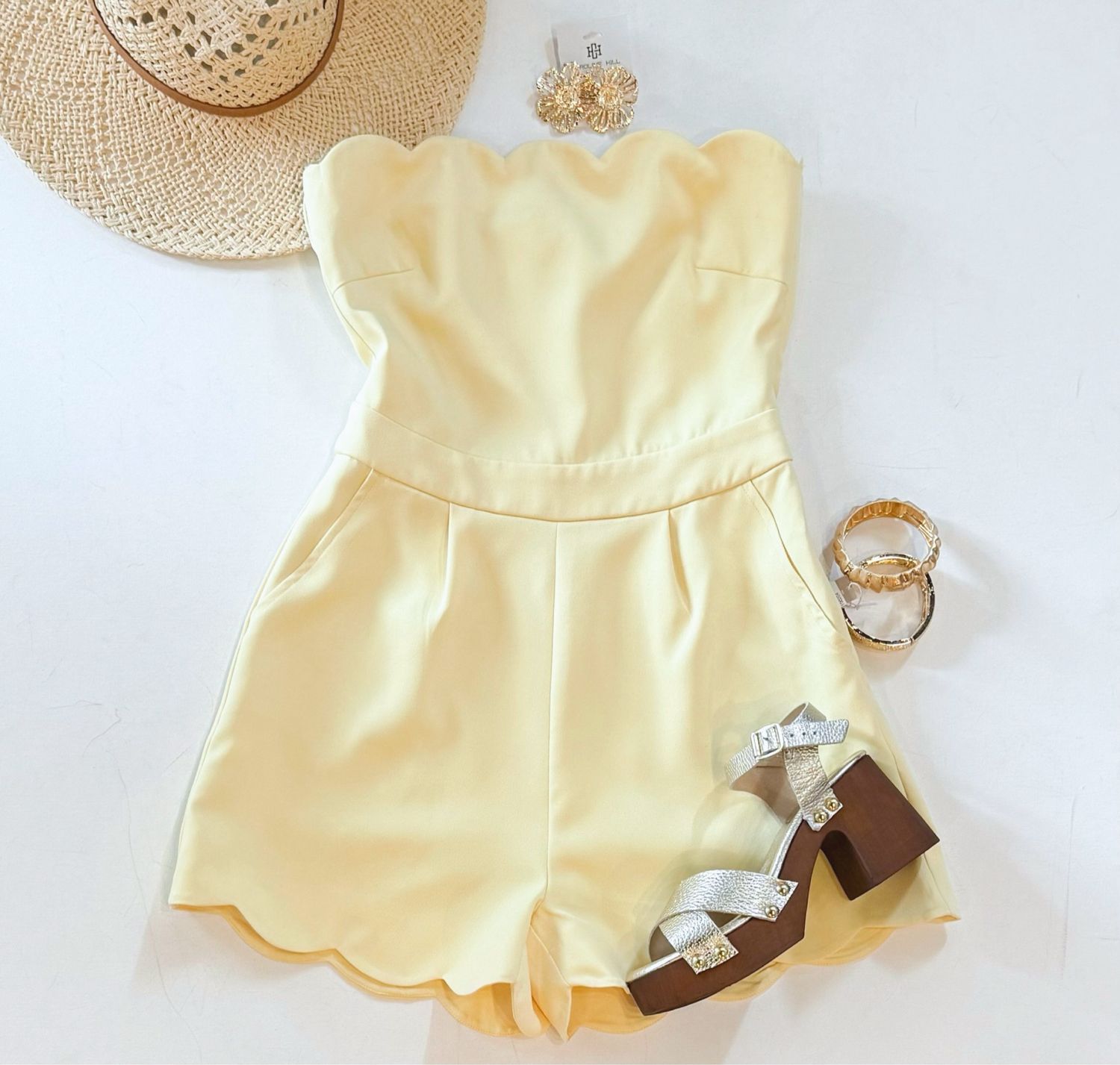 Sunshine Scallop Romper
