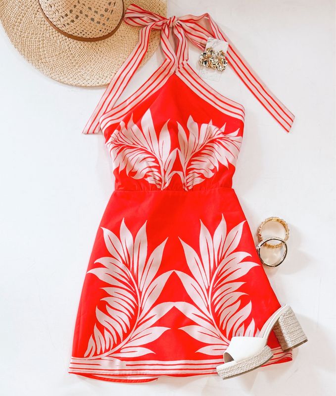 Hot Tropics Halter Dress