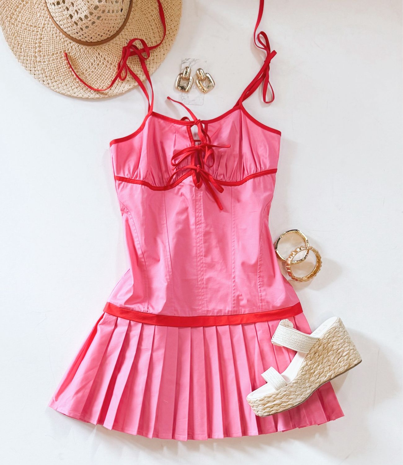 Just For Fun Pleated Dress