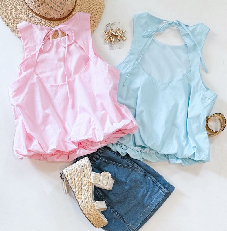 Backless Bubble Tank (Sweet Pink)