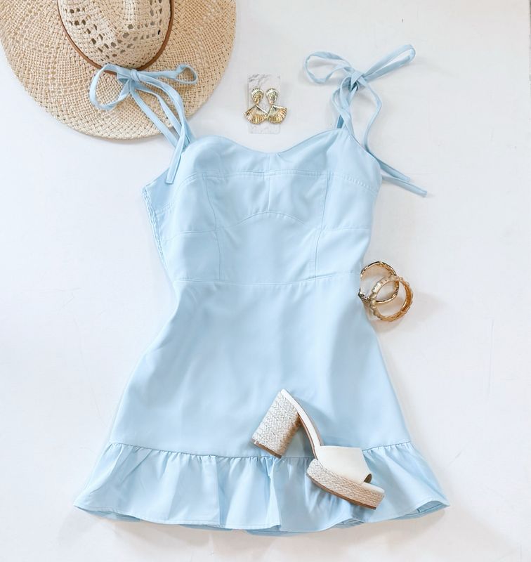 Blue Skies Flutter Dress