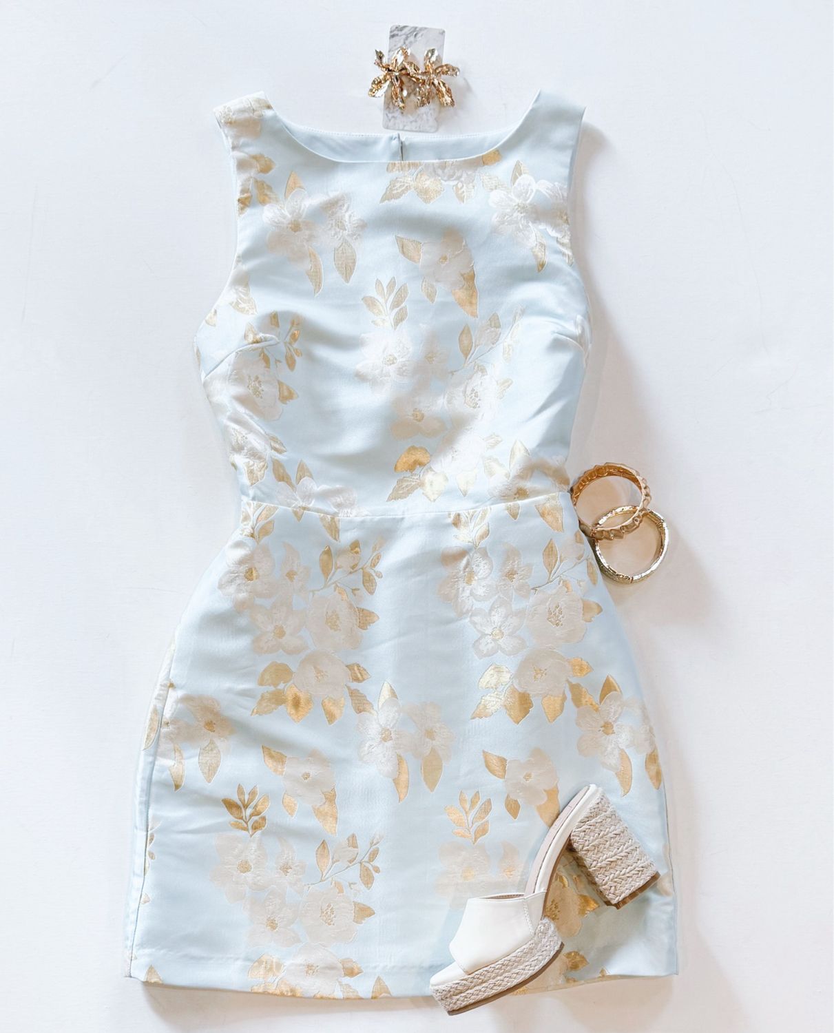 Cherry Blossom Brocade Dress