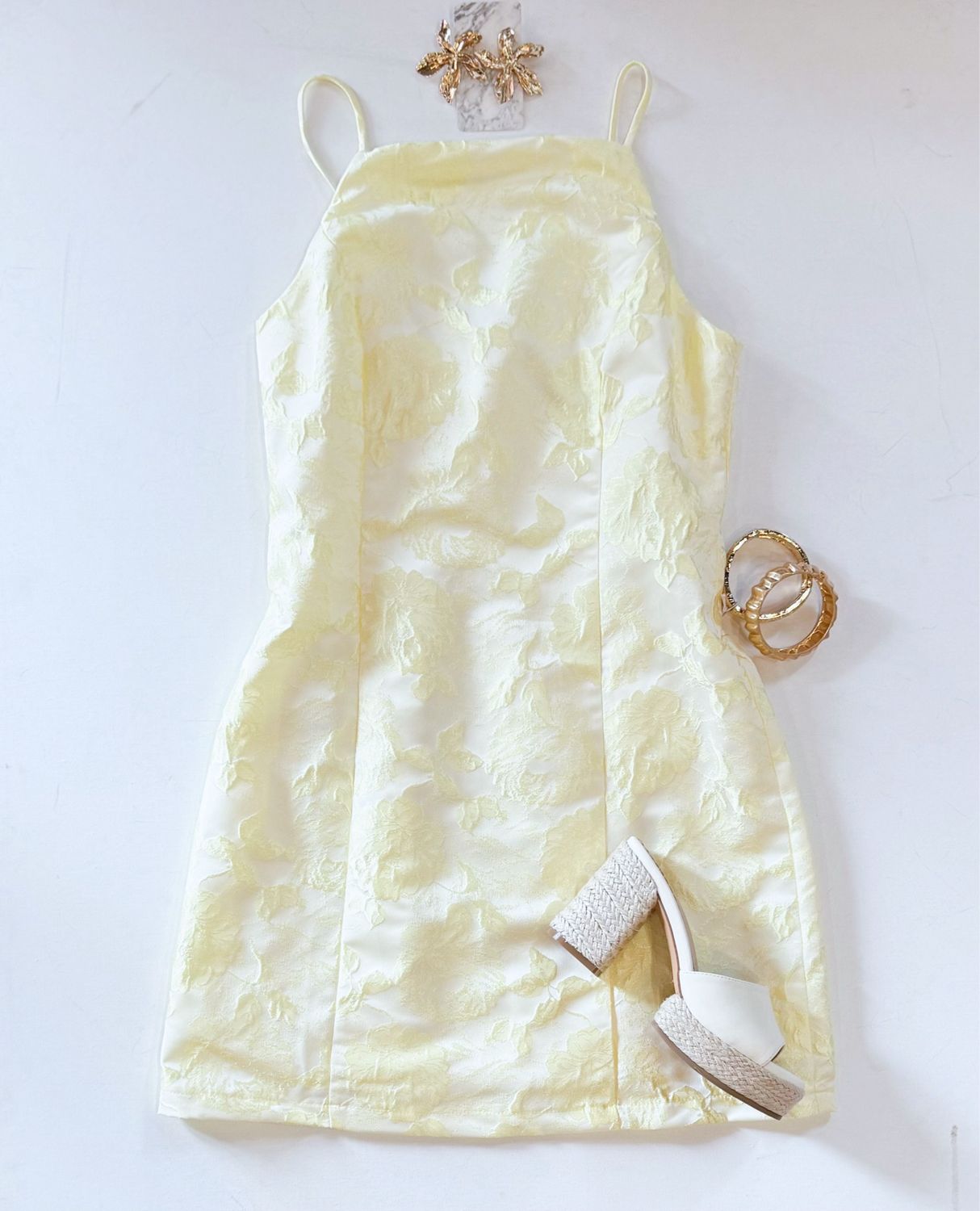 Sweet Rose Brocade Dress