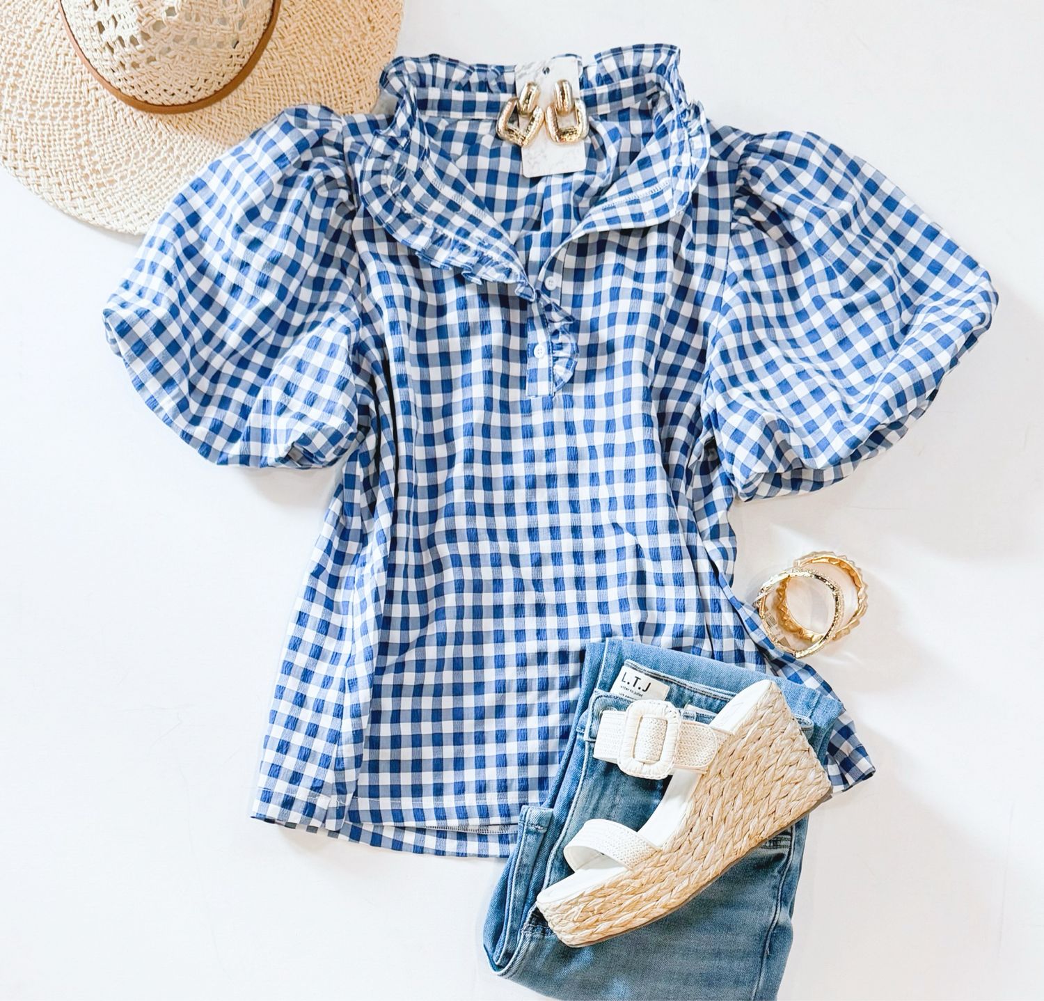 Summer Picnic Gingham Top