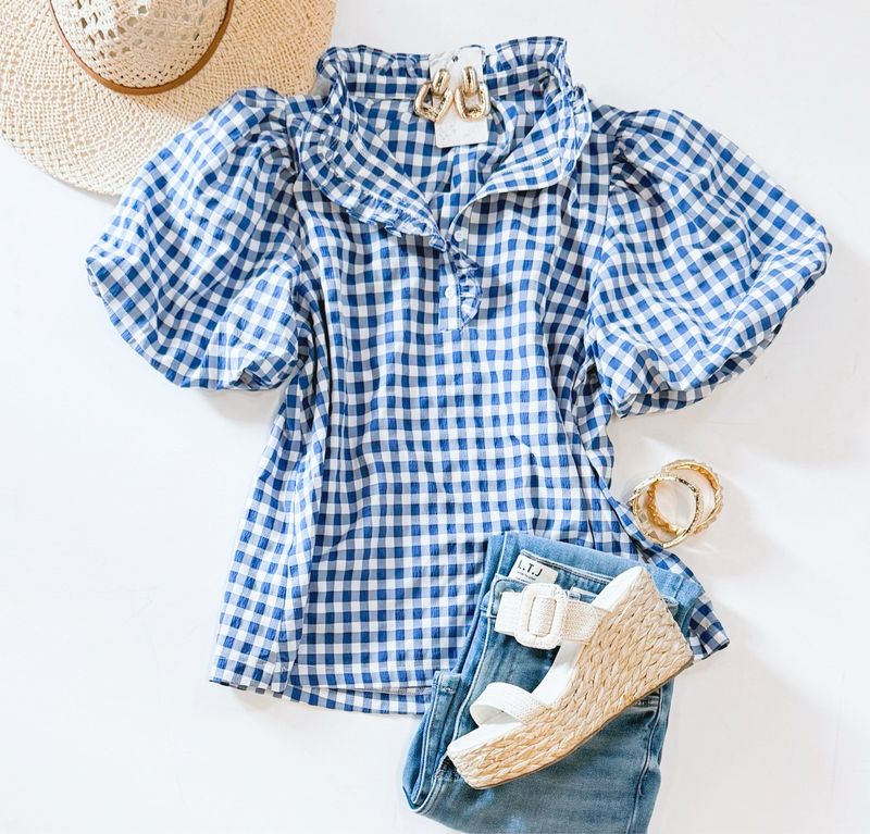 Summer Picnic Gingham Top