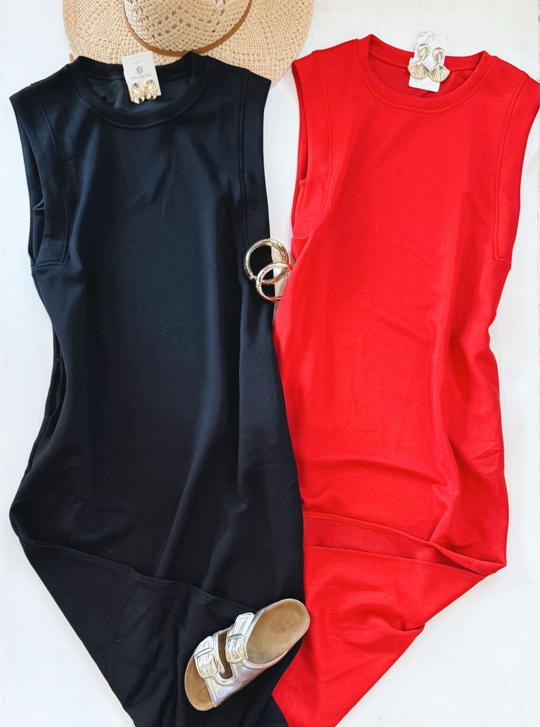 Poolside Pocket Lounge Dress (Salsa Red)