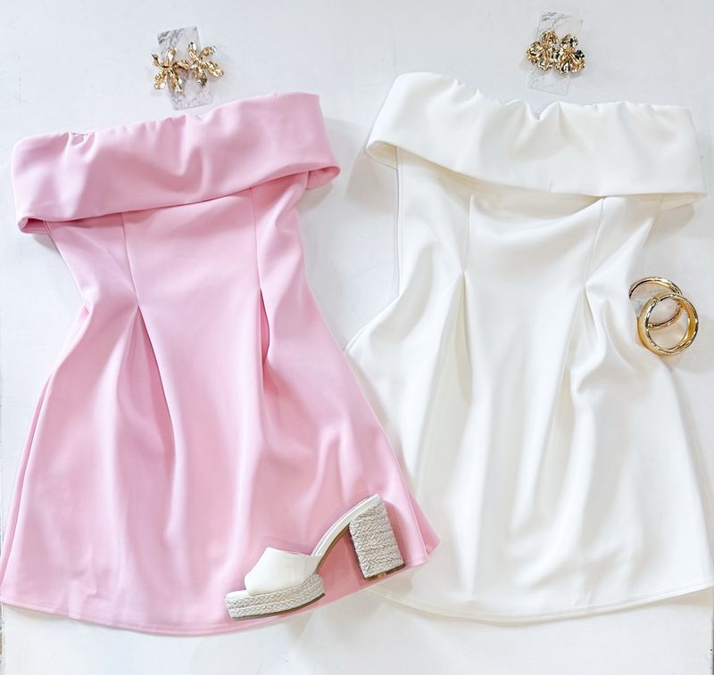 City Girl Strapless Dress (White)