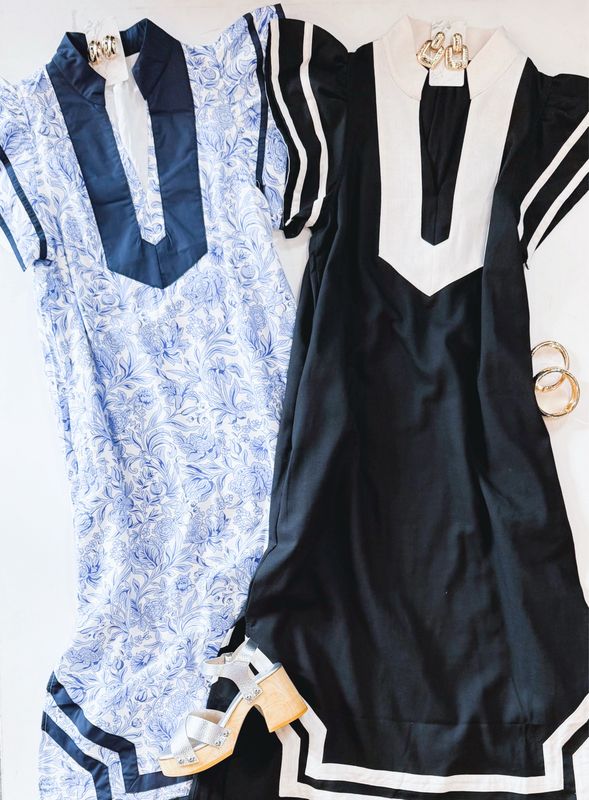 Summer’s Edge Ankle Dress (Black)