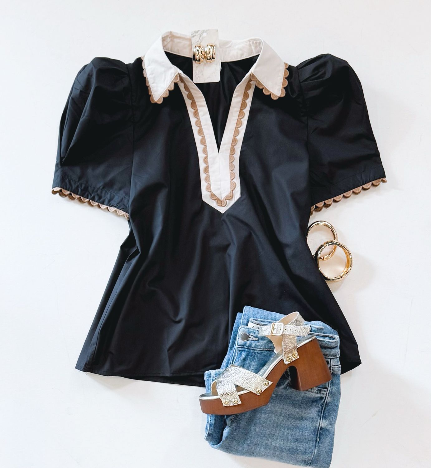 Back To Business Collared Top