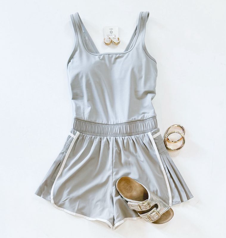 Taupe And Pearl Athletic Dress