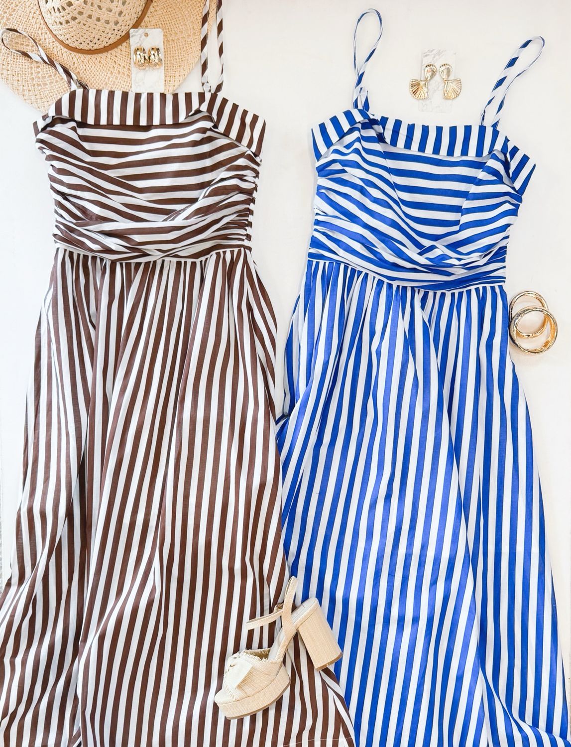 Seaside Stripe Midi (Chocolate)