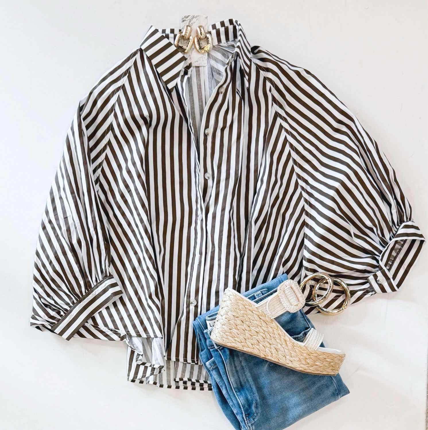 Ahoy Stripe Buttondown (Chocolate)
