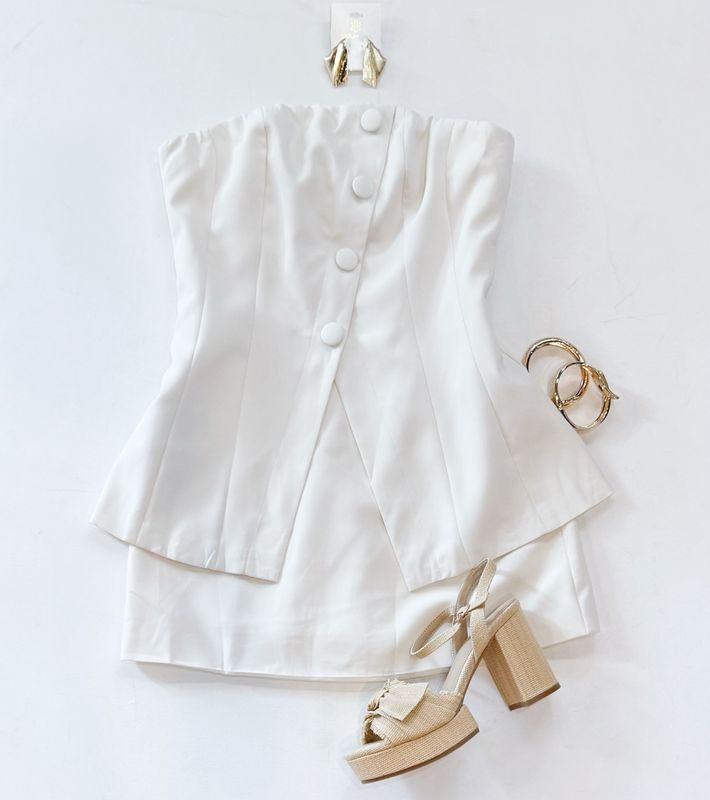 All Business Beige Romper