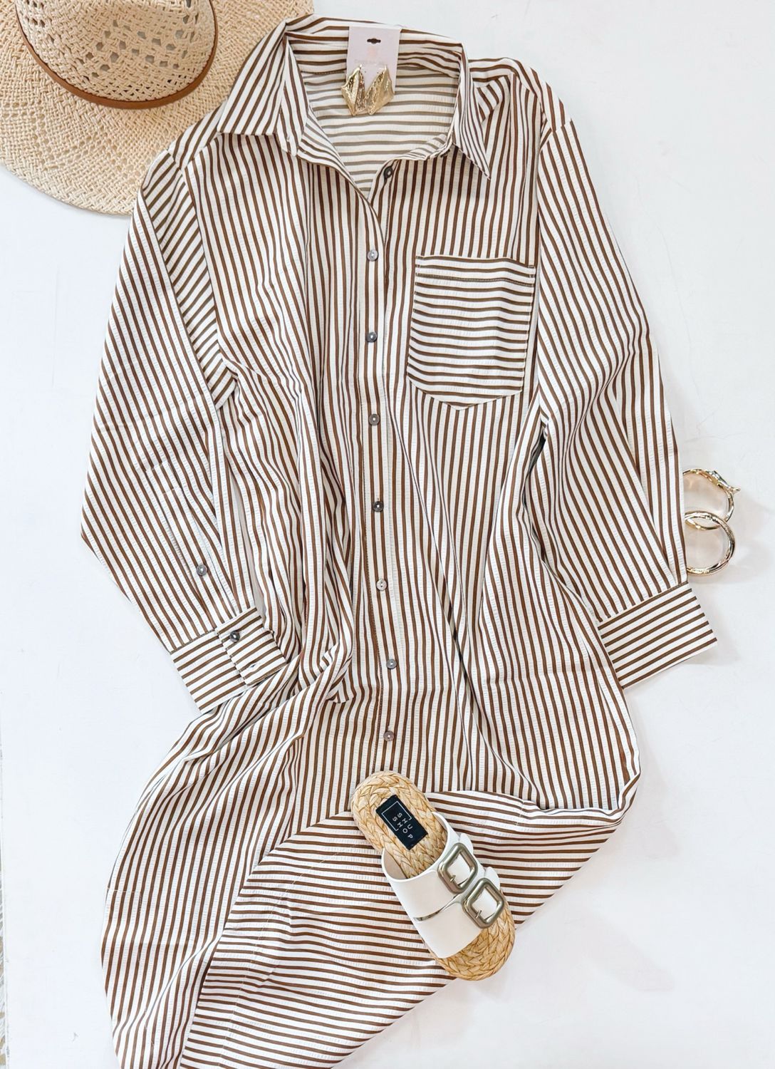 Back Yard Buttondown Midi