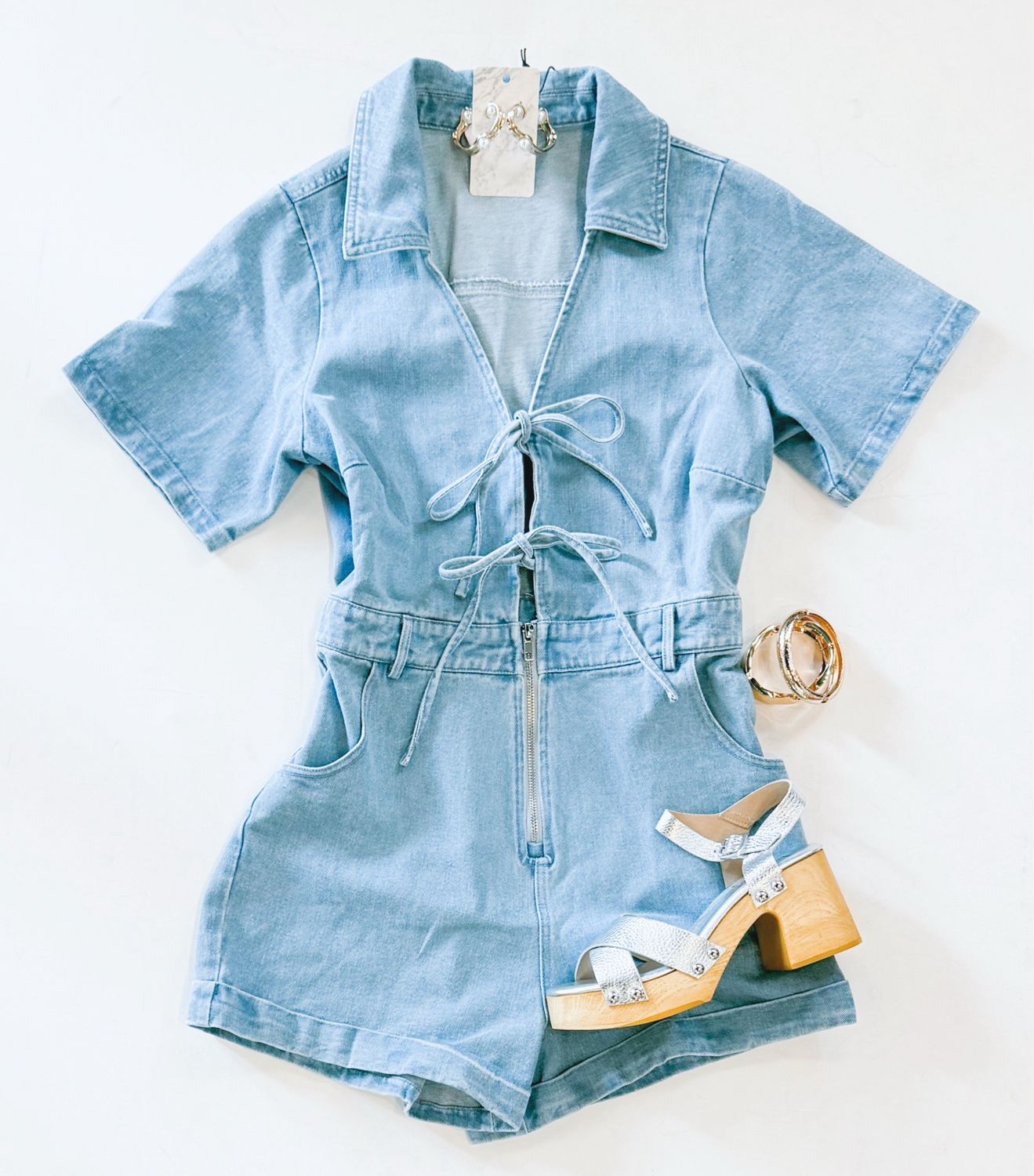 Country Concert Denim Romper