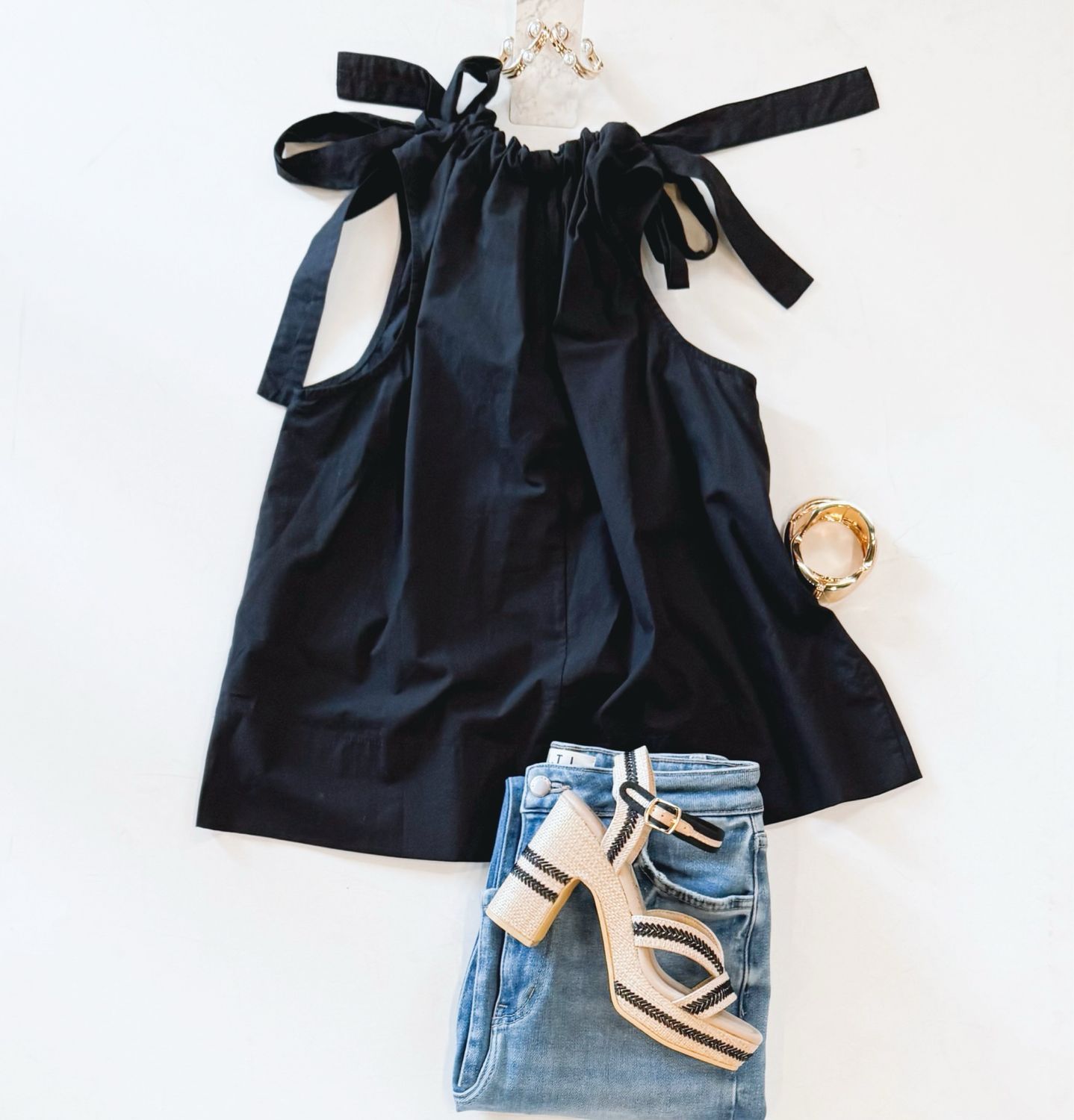 Lunch Date Poplin Tank