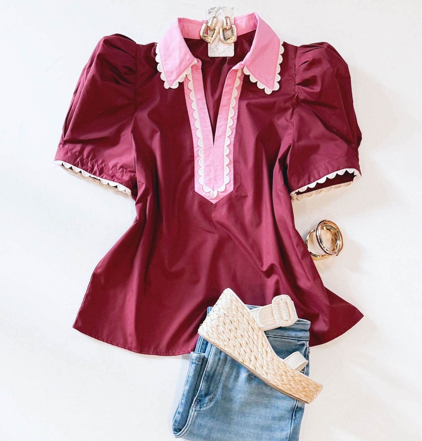 Back To Business Collar Top