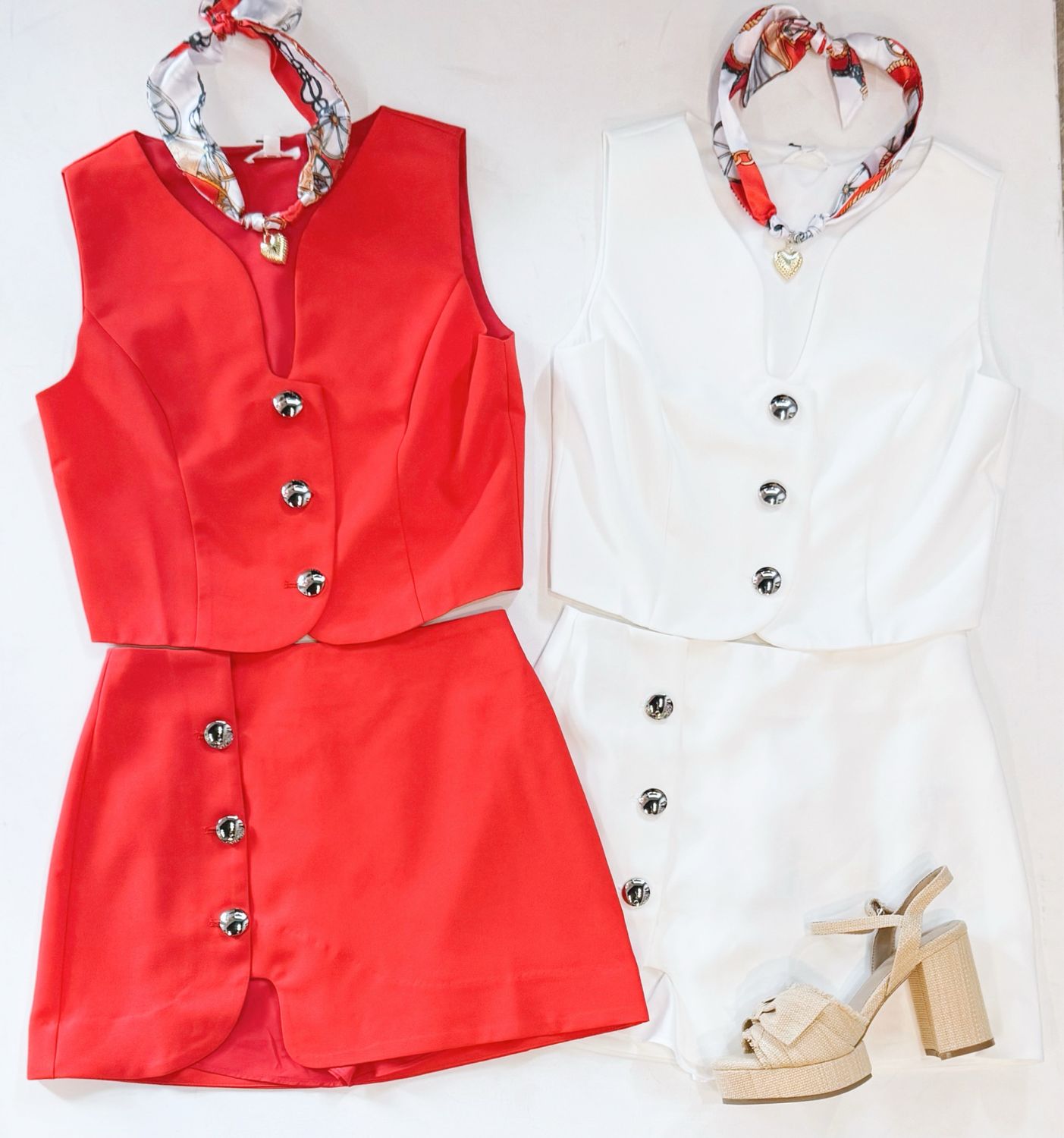 Mara Skort Set (White)