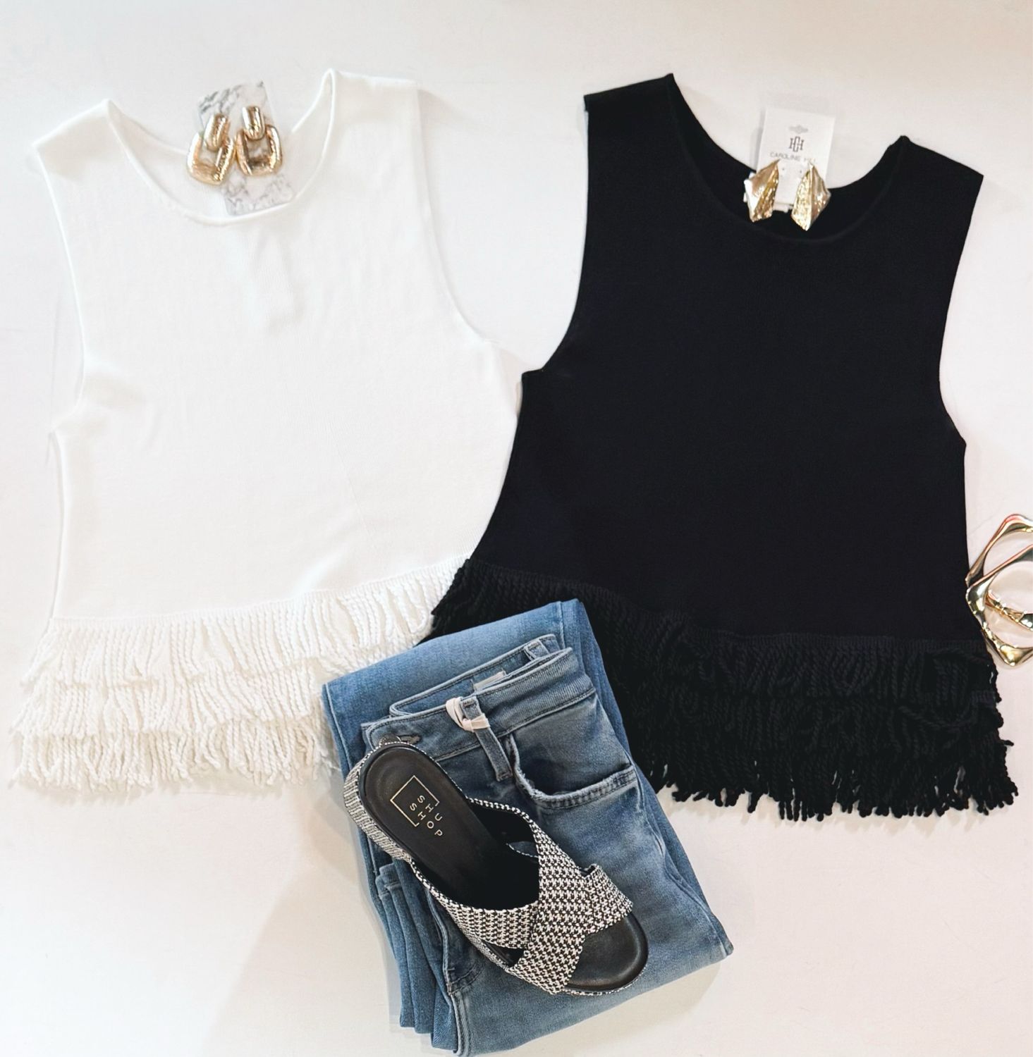 So Fancy Fringe Knit (White)