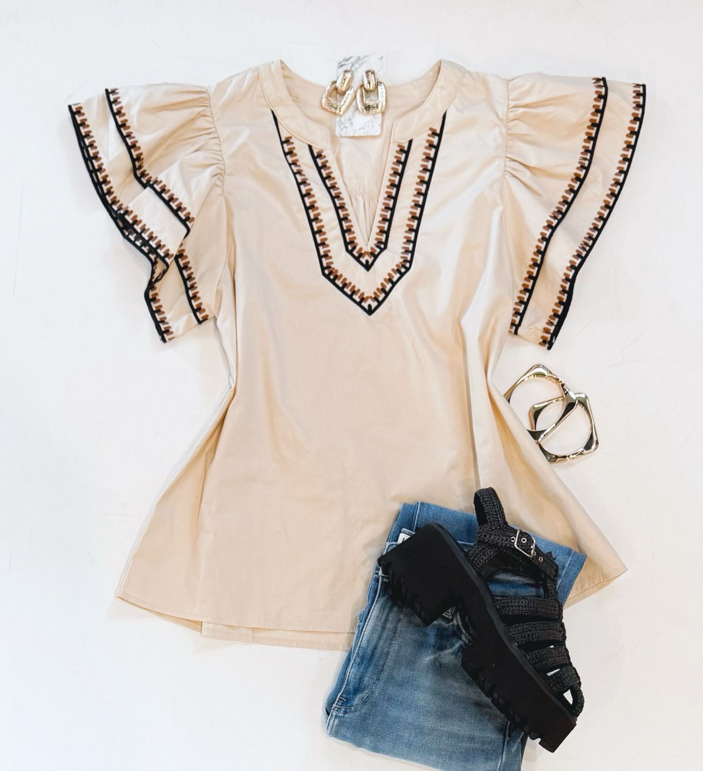 Fall Feels Poplin Top