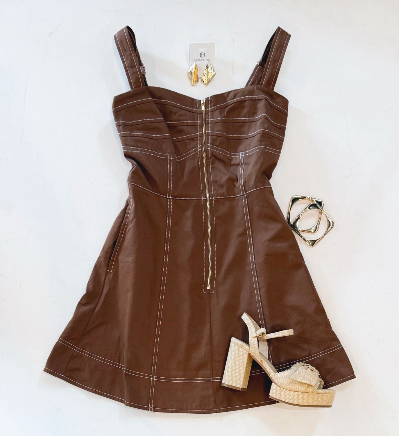 Coffee Bean Sweetheart Dress