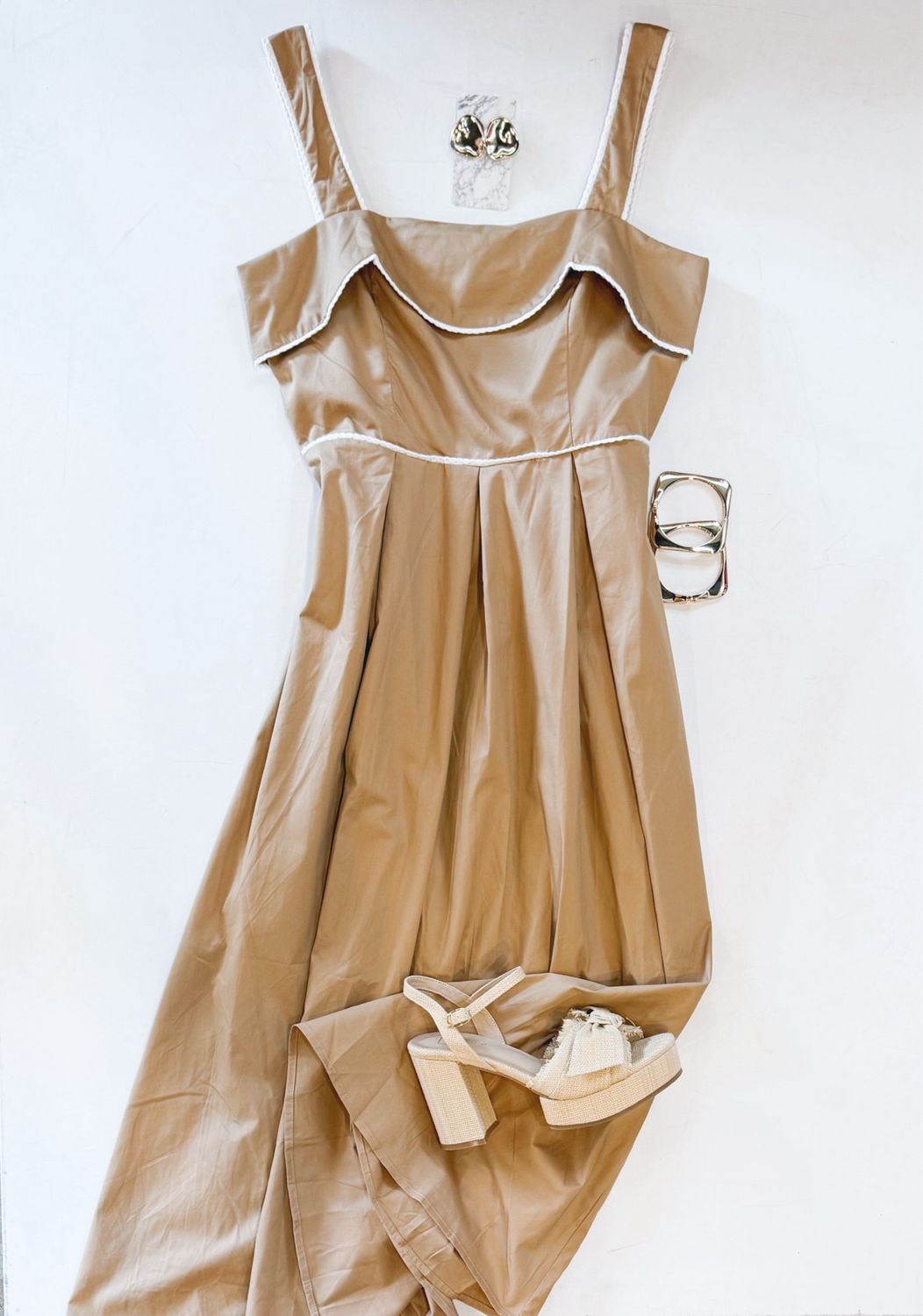 Salted Caramel Pleated Midi