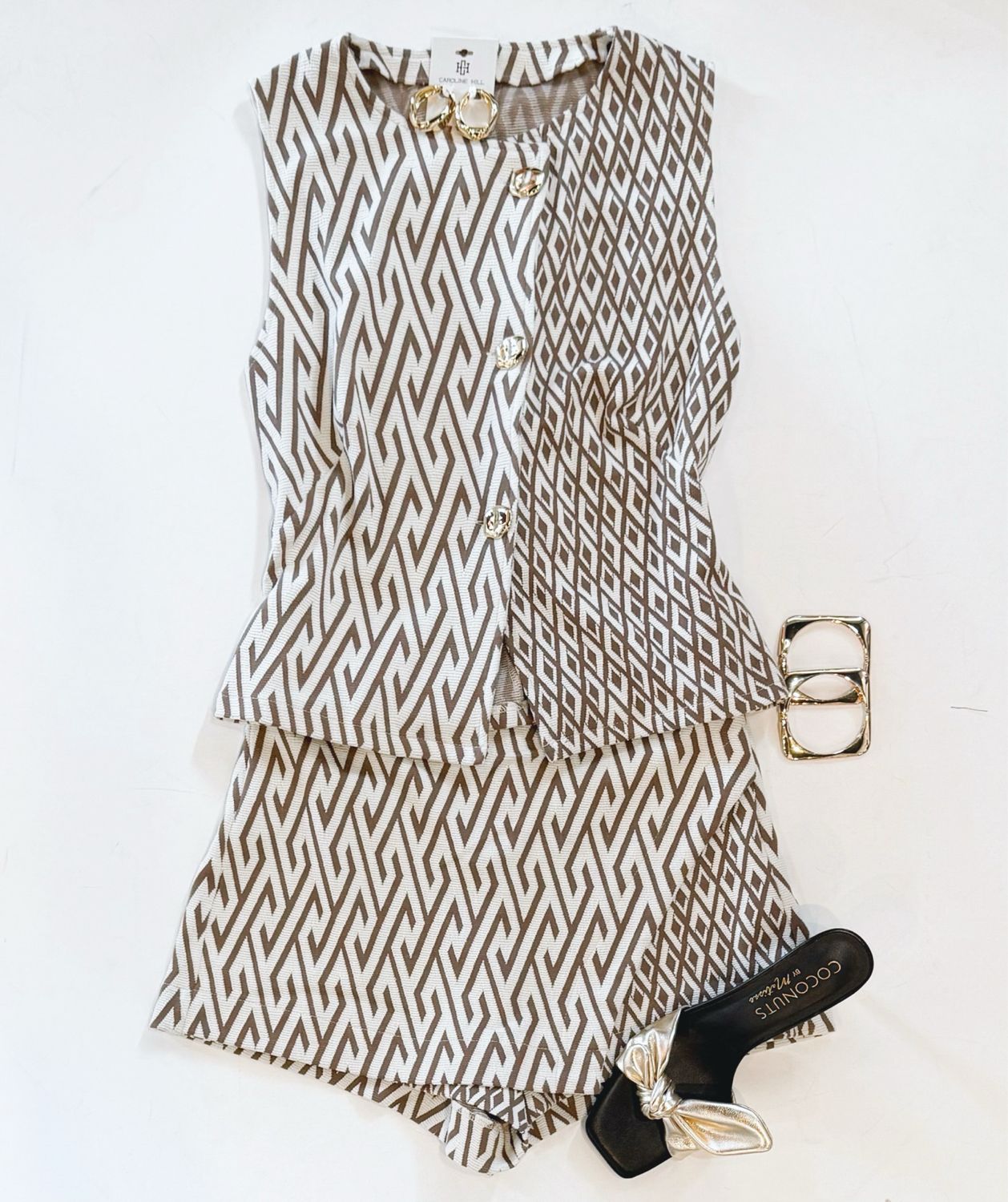 Greek Key Skort Set
