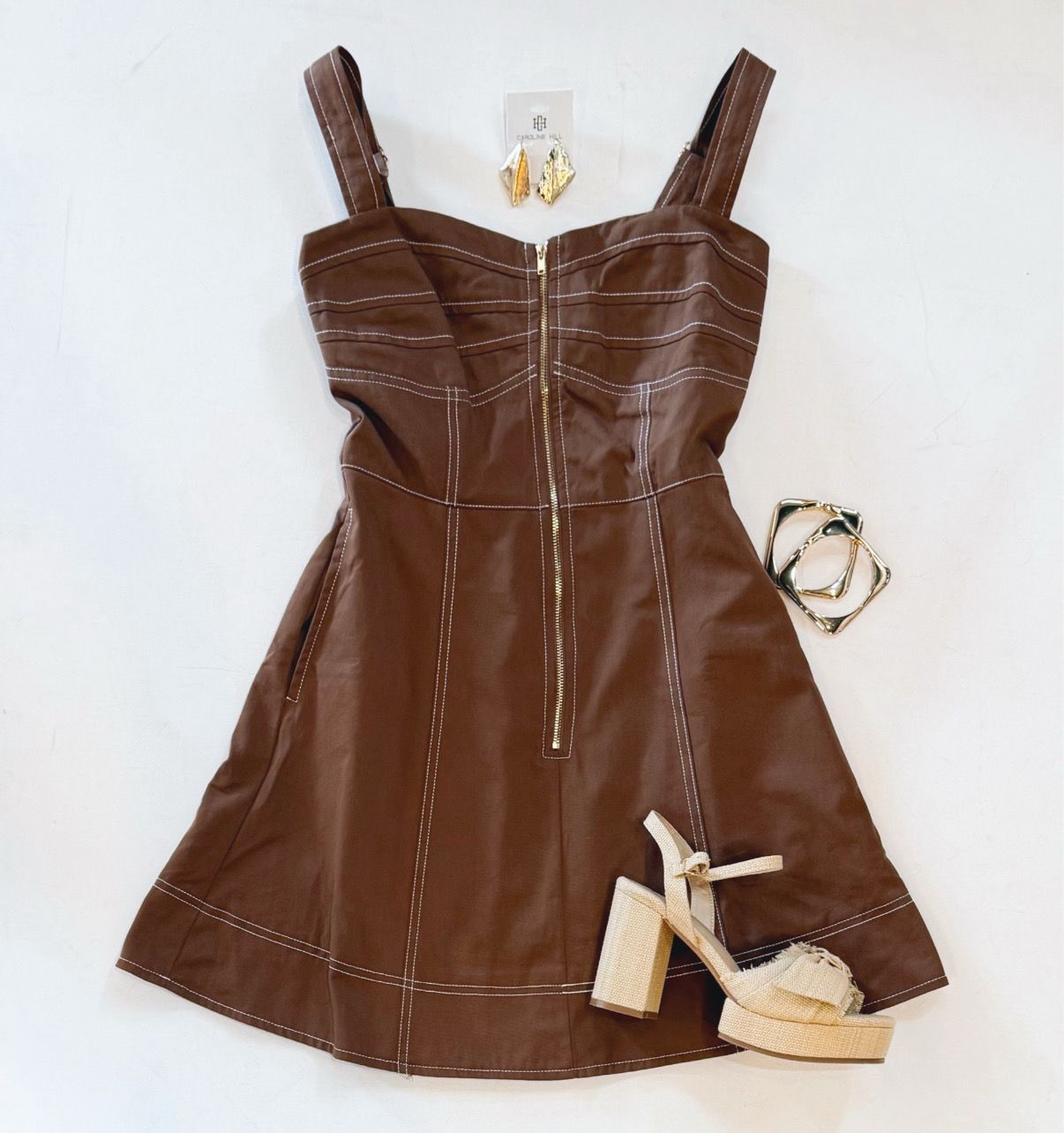 Coffee Bean Sweetheart Dress